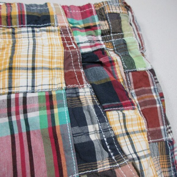 American Eagle mens colorful patchwork plaid chino shorts 35 EUC - Picture 4 of 10
